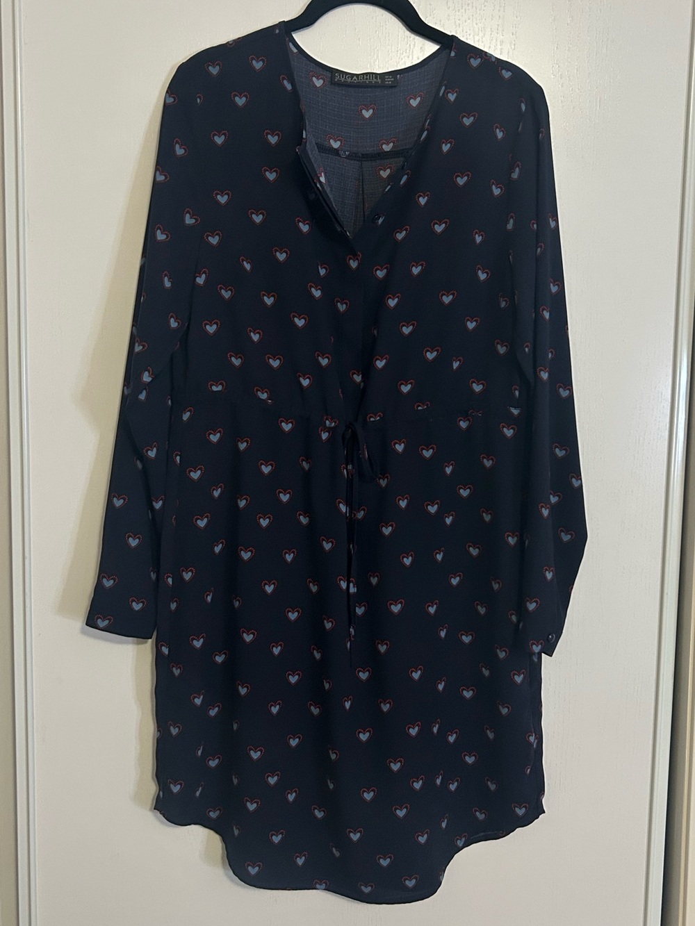 Sugarhill Boutique Long-Sleeve Heart Print Dress